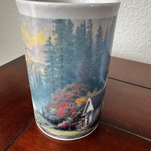 Thomas Kinkade VTG 1999 The Forest Chapel Collectable Coffee Cup Mug - Picture 3 of 9